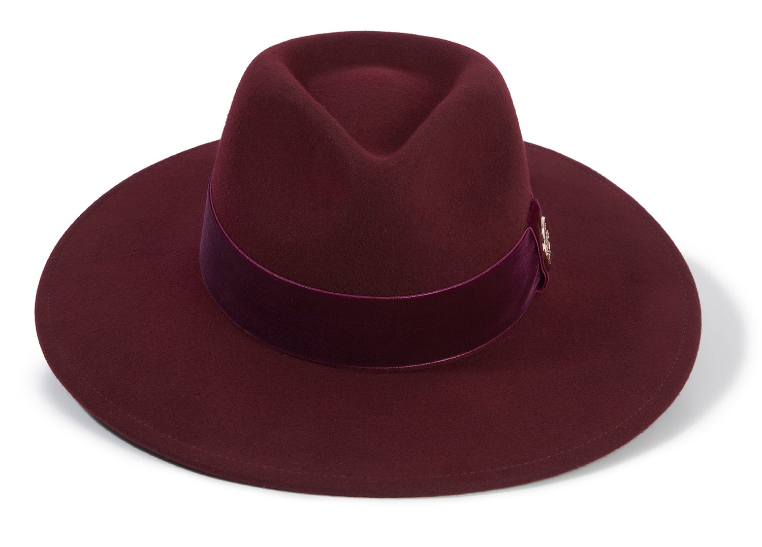 Hicks & Brown Hat The Oxley Fedora in Plum Velvet