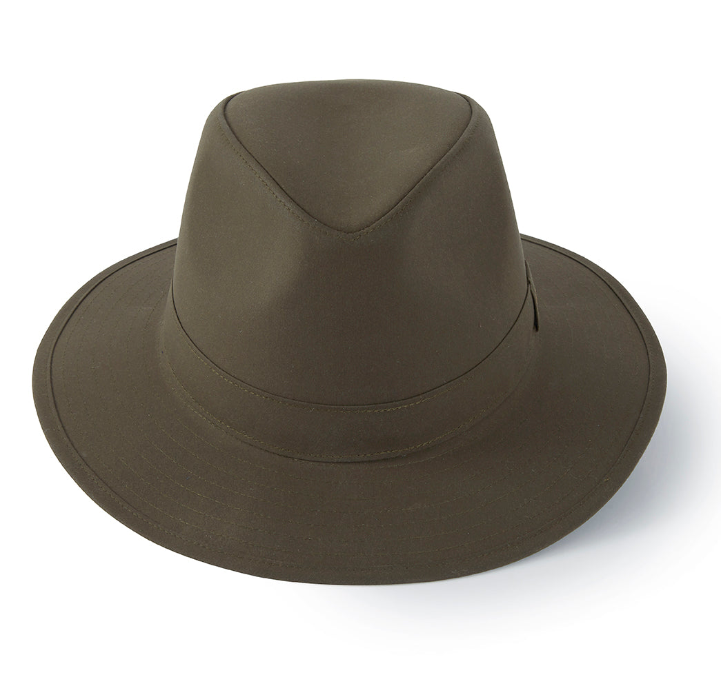 Hicks & Brown The Darsham Wax Fedora in Olive