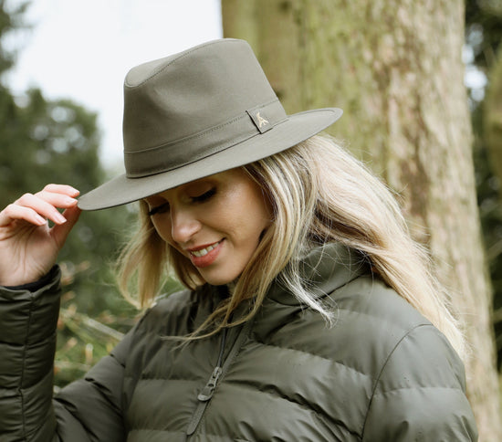 Hicks & Brown The Darsham Wax Fedora in Olive