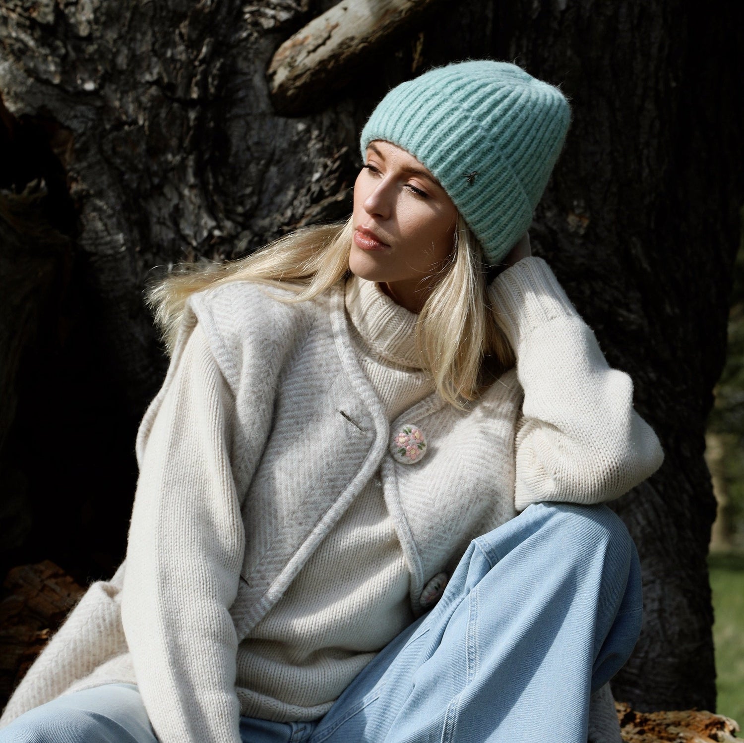 Hicks & Brown The Norton Rib Beanie in Mint Green