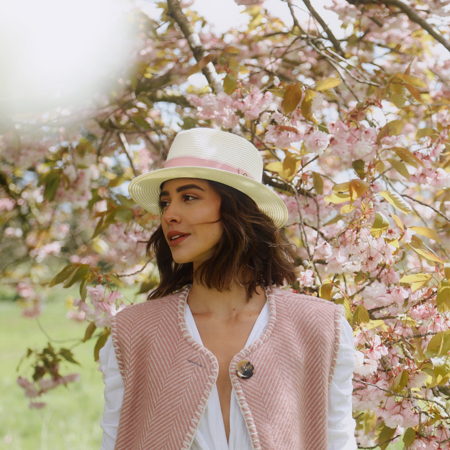 Hicks & Brown The Orford Fedora (Dusky Pink Ribbon)