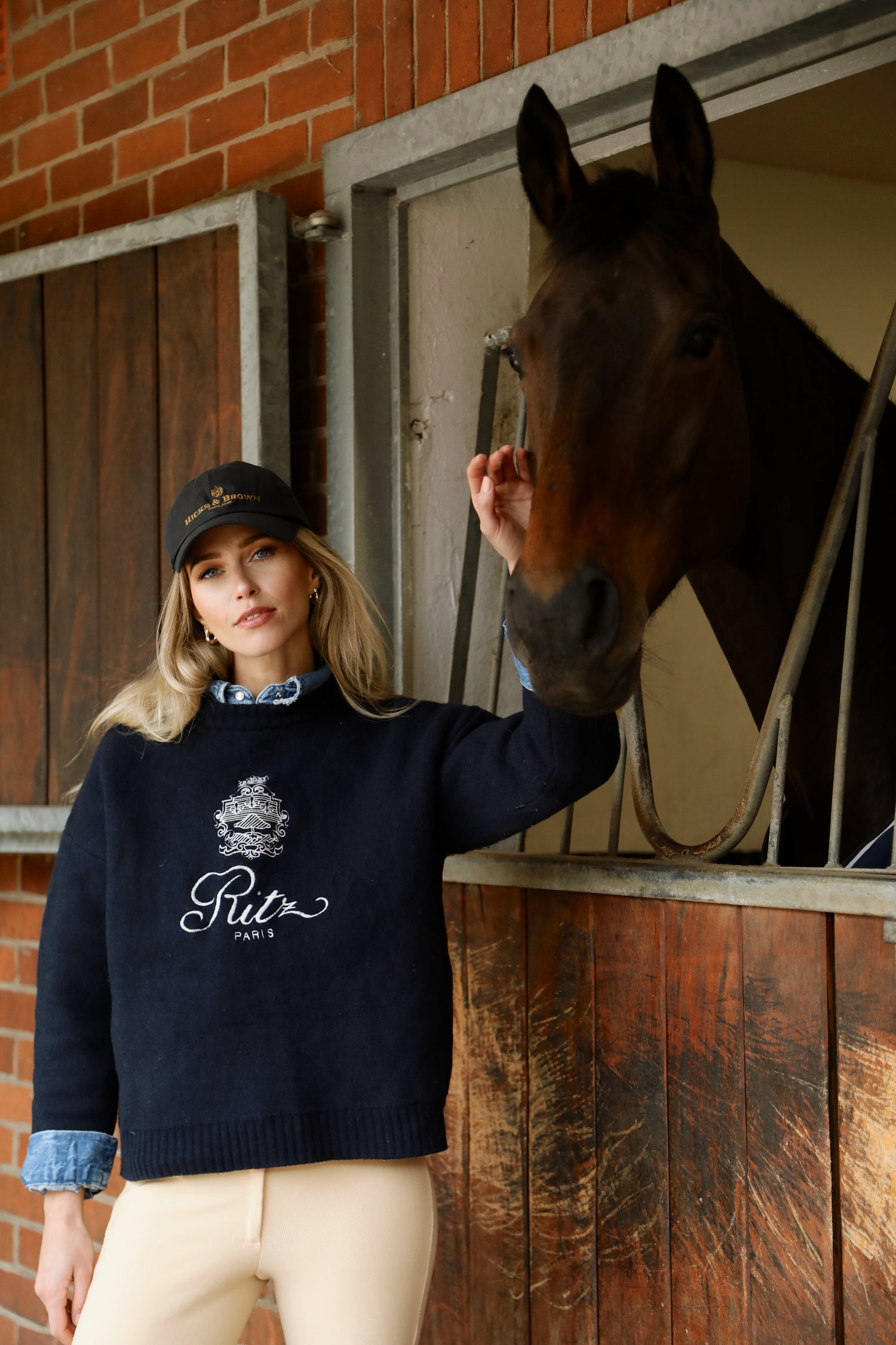 Hicks & Brown The Wax Baseball Cap in Navy